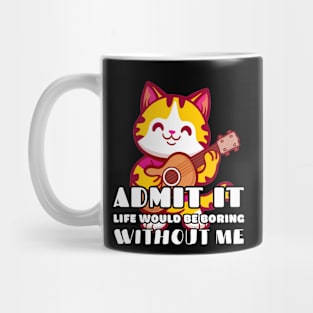 Cat Playing Guitar Mug